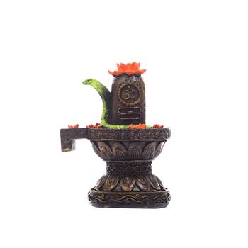 6.5 Inch Black Marble Shiva Shivling Showpiece 3