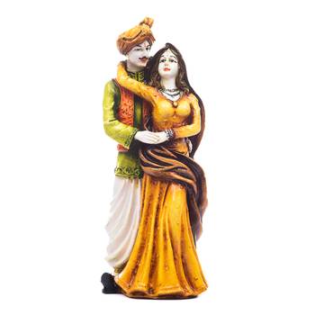 Handicraft Showpiece Home Decor Rajasthani Man and Women Statue Decorative Gift 1