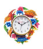 Analog Wall Clock        (Pink , Blue & Green, With Glass)