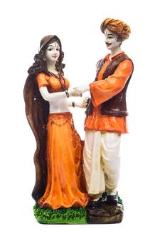 Handicraft Showpiece Home Decor Rajasthani Man and Women Statue Decorative Gift