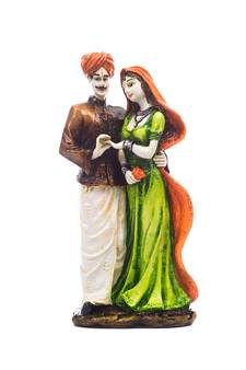 Handicraft Showpiece Home Decor Rajasthani Man and Women Statue Decorative Gift