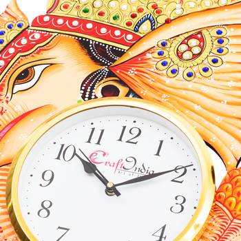 Analog Wall Clock        (Orange, With Glass) 5