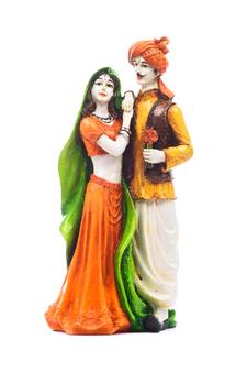 Handicraft Showpiece Home Decor Rajasthani Man and Women Statue Decorative Gift