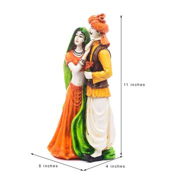 Handicraft Showpiece Home Decor Rajasthani Man and Women Statue Decorative Gift 2