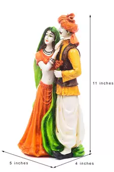 Handicraft Showpiece Home Decor Rajasthani Man and Women Statue Decorative Gift