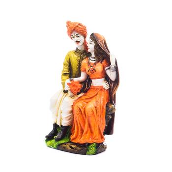 Handicraft Showpiece Home Decor Rajasthani Man and Women Statue Decorative Gift 3