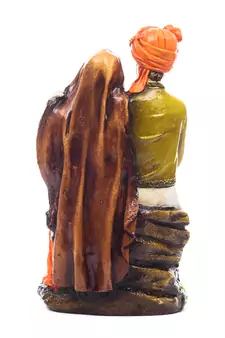 Handicraft Showpiece Home Decor Rajasthani Man and Women Statue Decorative Gift