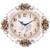 White,Golden Premium Designer Floral Wall Clock( 47 cm X 43 cm)