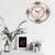 White,Golden Premium Designer Floral Wall Clock( 47 cm X 43 cm)