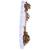 White,Golden Premium Designer Floral Wall Clock( 47 cm X 43 cm)