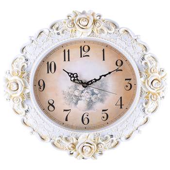 White Premium Designer Floral Wall Clock( 47 cm X 43 cm) 1