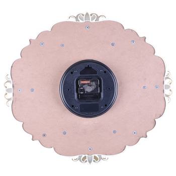 White Premium Designer Floral Wall Clock( 47 cm X 43 cm) 5