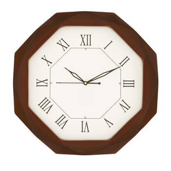 Rosewood Octangle wooden analog wall clock(33.5 cm x 33.5 cm) 1