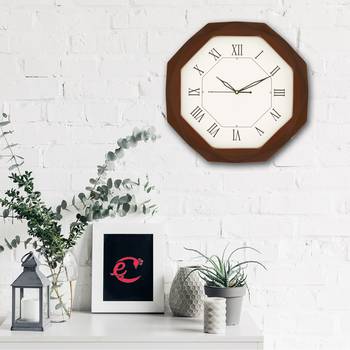 Rosewood Octangle wooden analog wall clock(33.5 cm x 33.5 cm) 2