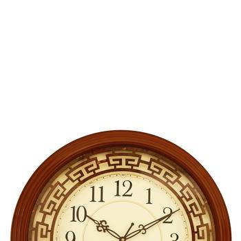 Brown round wooden analog wall clock(38 cm x 38 cm) 3