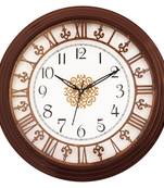Cola Brown round wooden analog wall clock(33 cm x 33 cm)