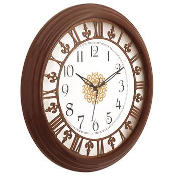 Cola Brown round wooden analog wall clock(33 cm x 33 cm) 4