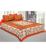 multicolor cotton floral print bed sheets