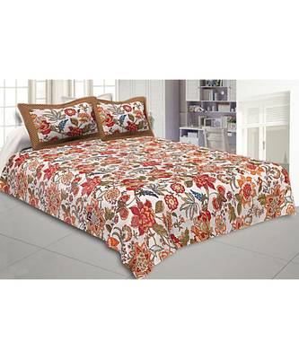 multicolor cotton floral print bed sheets 1