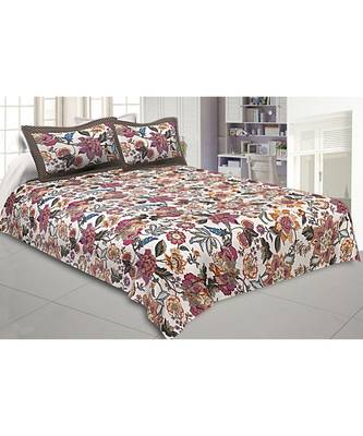 multicolor cotton floral print bed sheets 1