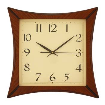 Brown square wooden analog wall clock(32.5 cm x 32.5 cm) 1