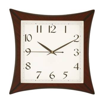 Cola Brown square wooden analog wall clock(32.5 cm x 32.5 cm) 1