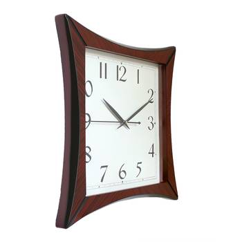Cola Brown square wooden analog wall clock(32.5 cm x 32.5 cm) 4