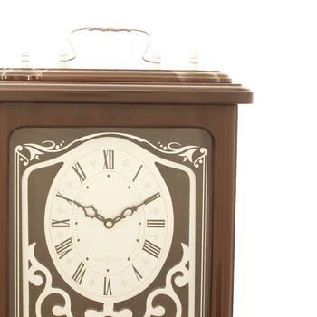 Brown Wooden Roman Numeral Premium Table Clock (14*9.5 Inches) 4