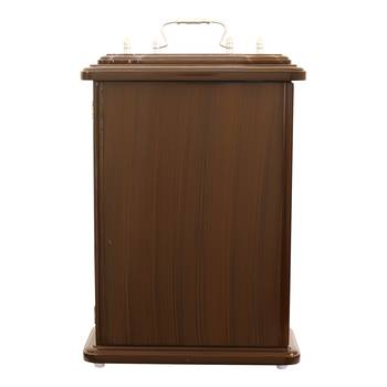 Brown Wooden Roman Numeral Premium Table Clock (14*9.5 Inches) 5
