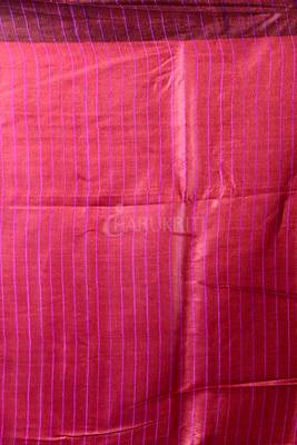 Red woven viscose saree with blouse 3