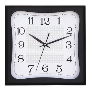 Black square wooden analog wall clock(28 cm x 28 cm) 1