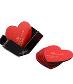 Heart Shape Wooden Tea Coasters(Set of 6)
