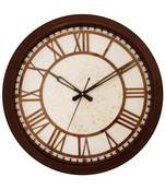 Cola Brown round wooden analog wall clock(38 cm x 38 cm)