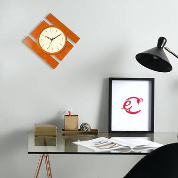 Brown kite wooden analog wall clock(40.5 cm x 40.5 cm) 2