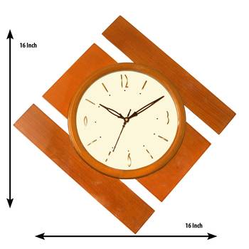 Brown kite wooden analog wall clock(40.5 cm x 40.5 cm) 3