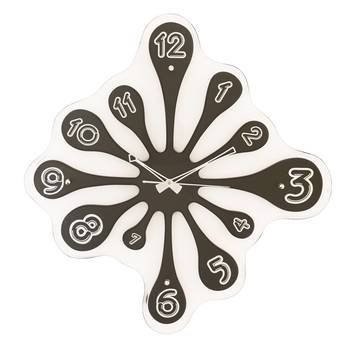 Black vertical wooden analog wall clock(51.5 cm x 49.5 cm) 1