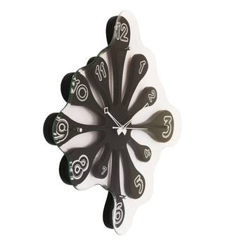 Black vertical wooden analog wall clock(51.5 cm x 49.5 cm) 4