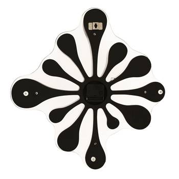 Black vertical wooden analog wall clock(51.5 cm x 49.5 cm) 5