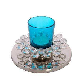 Fancy Flower Shape Crystal Tea Light Holder 1