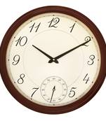 Rosewood round wooden analog wall clock(40.5 cm x 40.5 cm)