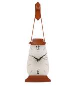 Brown vertical wooden analog wall clock(52 cm x 18 cm)
