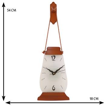 Brown vertical wooden analog wall clock(52 cm x 18 cm) 3