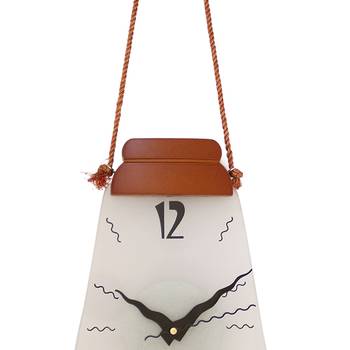 Brown vertical wooden analog wall clock(52 cm x 18 cm) 4