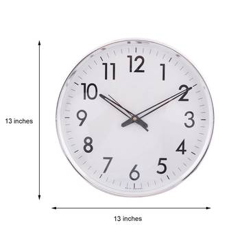Decorative Retro Round Silver Wall Clock 3