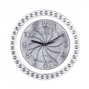 Decorative Analog Silver Round Wall Clock 1