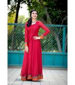 red woven cotton stitched dresses