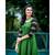 green woven cotton stitched dresses