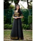 black woven cotton stitched dresses