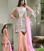 Orange embroidered santoon salwar