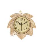 Leaf Shape Retro Golden Wall Clock